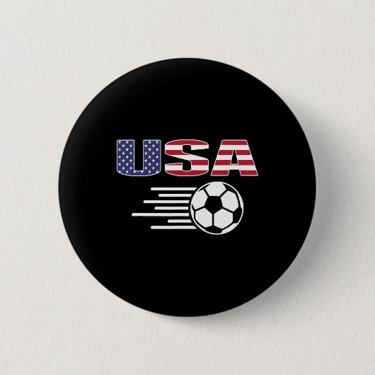 Badge Rond 5 Cm Maillot de supporters de football d'Amérique fière (Devant)