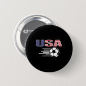 Badge Rond 5 Cm Maillot de supporters de football d'Amérique fière (Devant & derrière)