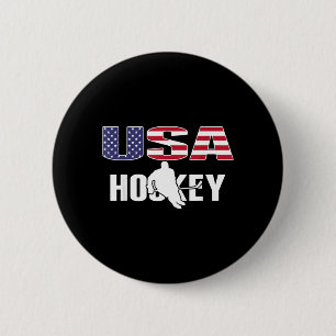 Badge Rond 5 Cm Maillot des amateurs de hockey sur glace d'Amériqu
