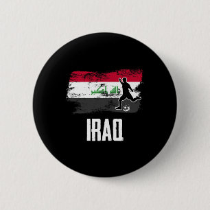 Badge Rond 5 Cm Maillot Drapeau Irak Équipe Irakienne De Football