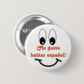 Badge Rond 5 Cm M'aime parler espagnol! (Devant & derrière)