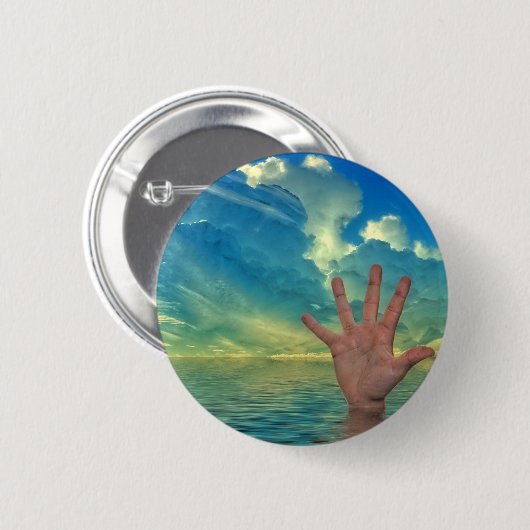 Badge Rond 5 Cm main-792 (Devant & derrière)