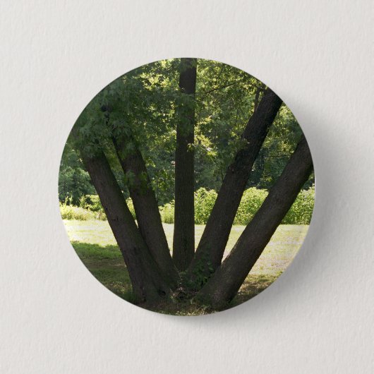 Badge Rond 5 Cm Main de bouton de nature (Devant)