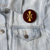 Badge Rond 5 Cm Main d'or d'Eris (En situation)