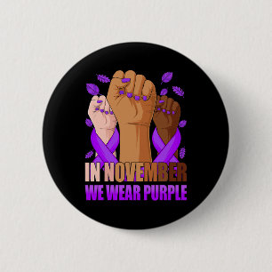 Badge Rond 5 Cm Main En novembre nous portons la conscience de l'é