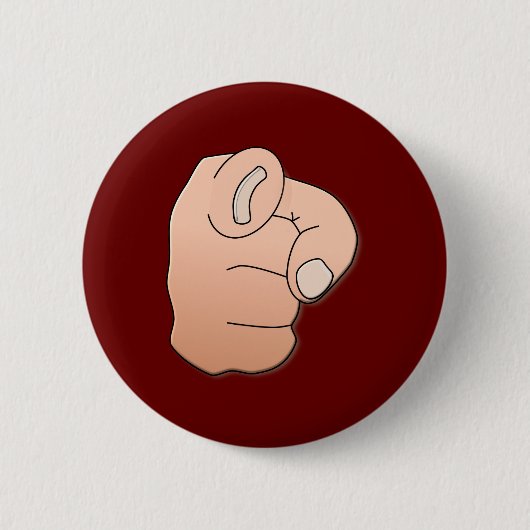 Badge Rond 5 Cm Main Index (Devant)