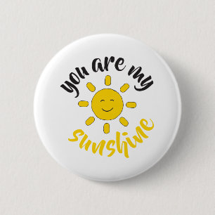 Badge Rond 5 Cm Main Jaune dessinée Sun Hello Sunshine Image