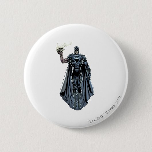 Badge Rond 5 Cm Main noire avec le crâne 2 (Devant)