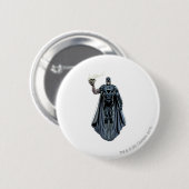 Badge Rond 5 Cm Main noire avec le crâne 2 (Devant & derrière)