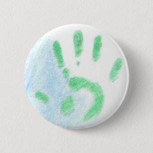 Badge Rond 5 Cm Main paisible