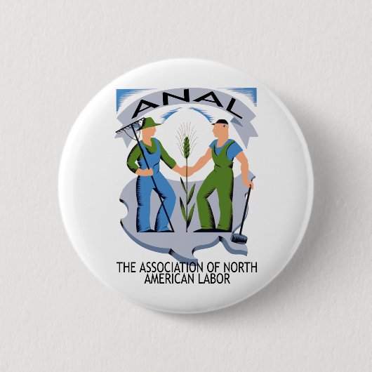 Badge Rond 5 Cm "Mains à travers l'Amérique"—Travailleurs unis pou (Devant)