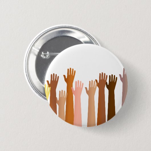 Badge Rond 5 Cm Mains augmentées (Devant & derrière)