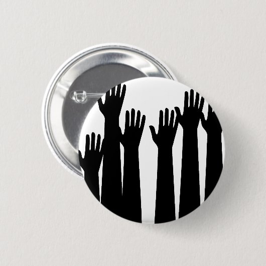 Badge Rond 5 Cm Mains augmentées (Devant & derrière)