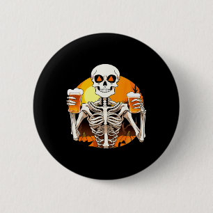 Badge Rond 5 Cm Mains Bière drôle Boire Halloween femmes