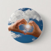 Badge Rond 5 Cm Mains d'amour (Devant)