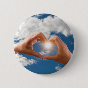 Badge Rond 5 Cm Mains d'amour
