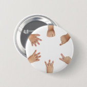 Badge Rond 5 Cm Mains de bébé (Devant & derrière)