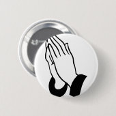 Badge Rond 5 Cm Mains de prière (Devant & derrière)