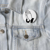 Badge Rond 5 Cm Mains de prière (En situation)