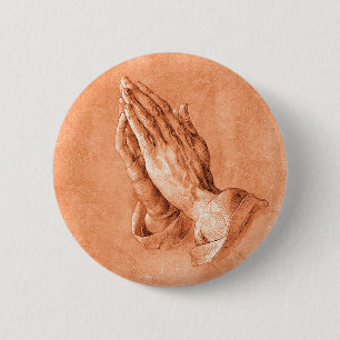 Badge Rond 5 Cm Mains de prière