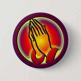 BADGE ROND 5 CM MAINS DE PRIÈRE
