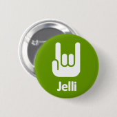 Badge Rond 5 Cm Mains de roche de Jelli (Devant & derrière)