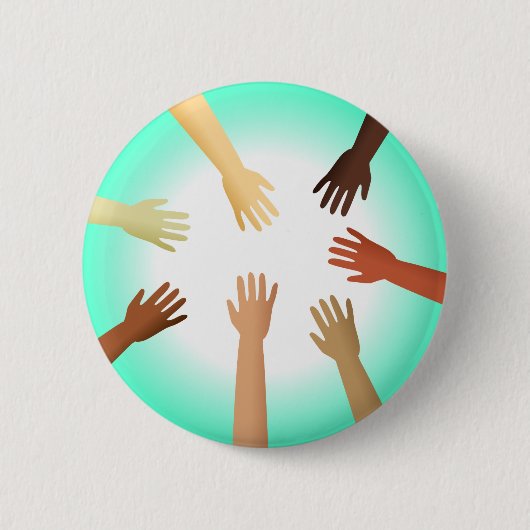 Badge Rond 5 Cm Mains diverses (Devant)