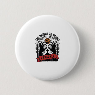 Badge Rond 5 Cm Mains effrayantes scintillantes graphique vintage