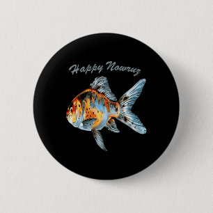 Badge Rond 5 Cm Maintenant Nowruz Shubunkin Poisson Rouge Nouvel A