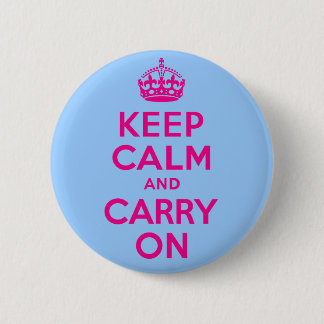 Badge Rond 5 Cm Maintenez calme et continuez les roses indien. Le