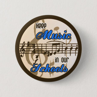 Badge Rond 5 Cm Maintenez la musique dans nos écoles !
