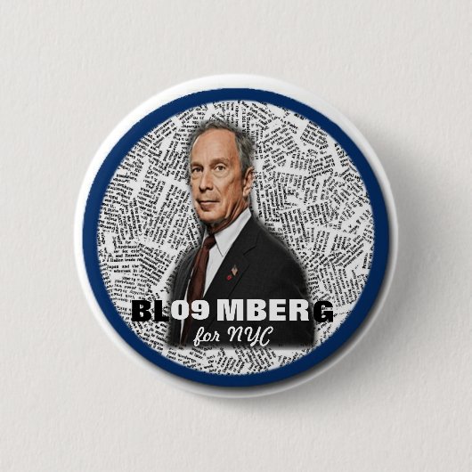 Badge Rond 5 Cm Maire Mike Bloomberg Pin de 2009 NY (Devant)