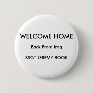Badge Rond 5 Cm MAISON BIENVENUE, arrière du LIVRE d'IraqSSGT