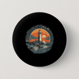 Badge Rond 5 Cm Maison de bord de mer phare voile mer bateau lumiè