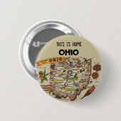 Badge Rond 5 Cm Maison de l'Ohio (Devant & derrière)