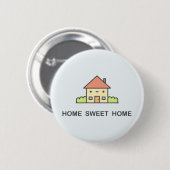 Badge Rond 5 Cm Maison Douce Maison (Devant & derrière)