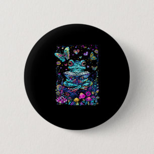 Badge Rond 5 Cm Maison esthétique grenouille Cottagecore Goblincor