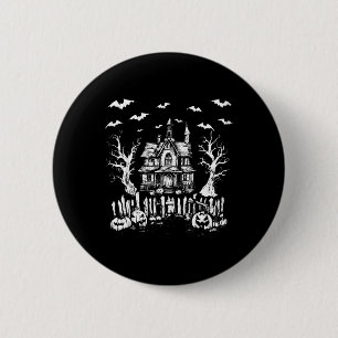 Badge Rond 5 Cm Maison hantée Halloween Horreur Jack-o'-lantern Sp