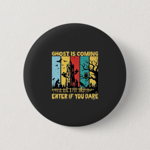 Badge Rond 5 Cm Maison Hantée Halloween Sorcière Chouette Arrivée