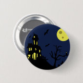 Badge Rond 5 Cm Maison haunted (Devant & derrière)
