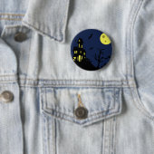 Badge Rond 5 Cm Maison haunted (En situation)