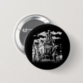 BADGE ROND 5 CM MAISON HAUNTÉE (Devant & derrière)