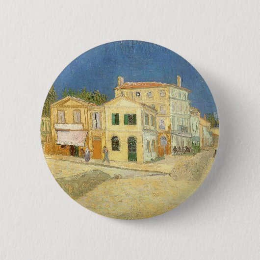 Badge Rond 5 Cm Maison Jaune par Vincent van Gogh (Devant)