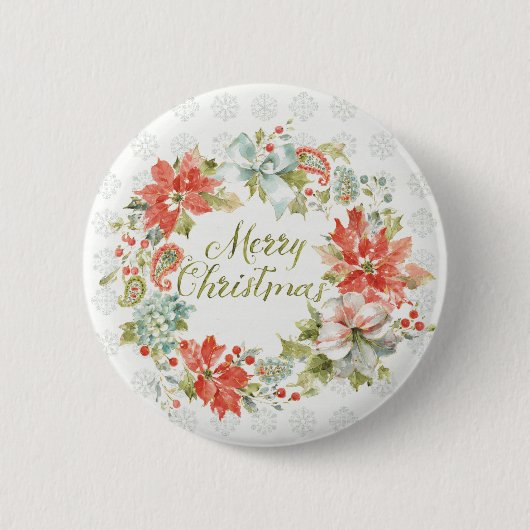Badge Rond 5 Cm Maison pour le Joyeux Noël de vacances (Devant)