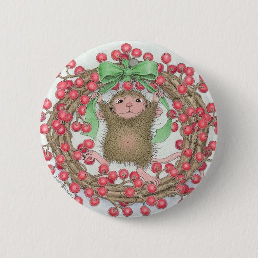Badge Rond 5 Cm Maison-Souris Designs® - goupilles (Devant)