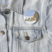Badge Rond 5 Cm Maison-Souris Designs® - goupilles (En situation)