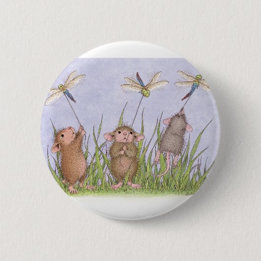 Badge Rond 5 Cm Maison-Souris Designs® - goupilles (Devant)