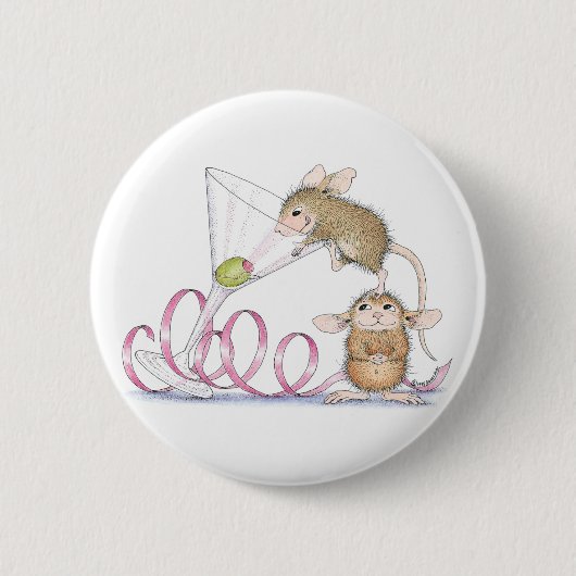 Badge Rond 5 Cm Maison-Souris Designs® - goupilles (Devant)