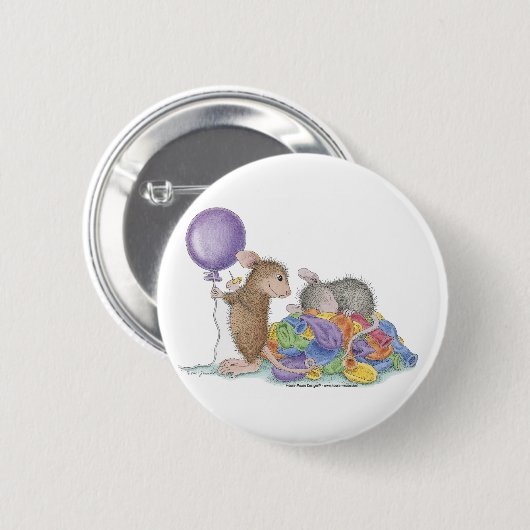 Badge Rond 5 Cm Maison-Souris Designs® - goupilles (Devant & derrière)