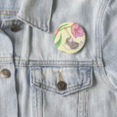 Badge Rond 5 Cm Maison-Souris Designs® - goupilles (En situation)